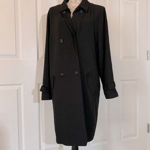 🎉HP🎉 BROOKE SHIELDS Lightweight Trench Coat Black S 16
